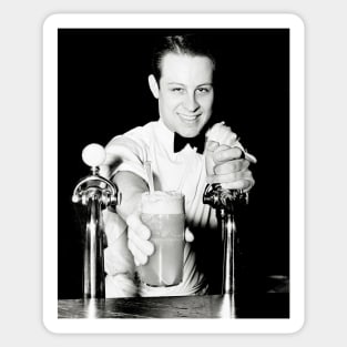 Soda Shop, 1936. Vintage Photo Sticker